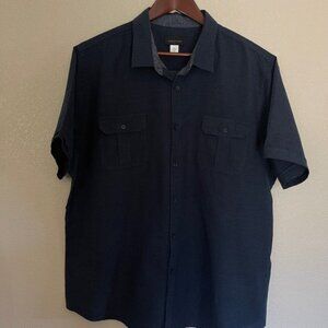 Structure Dark Blue Casual Button Down Shirt